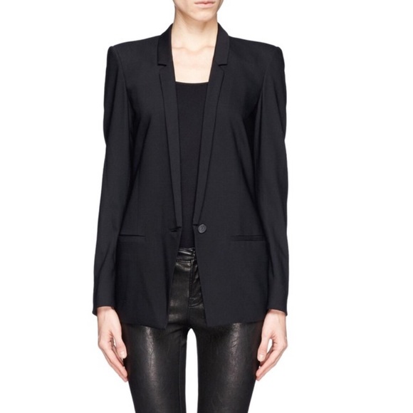 Helmut Lang Black Le Smoking Wool Tuxedo Blazer - Picture 1 of 6